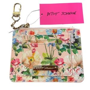 NWT! Betsey Johnson Zipper Card Case